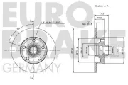 Bremsscheibe Hinterachse EUROBRAKE 5815204833