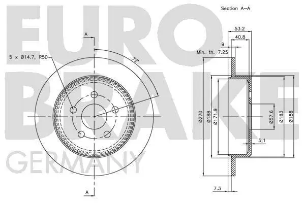 Bremsscheibe EUROBRAKE 5815311034