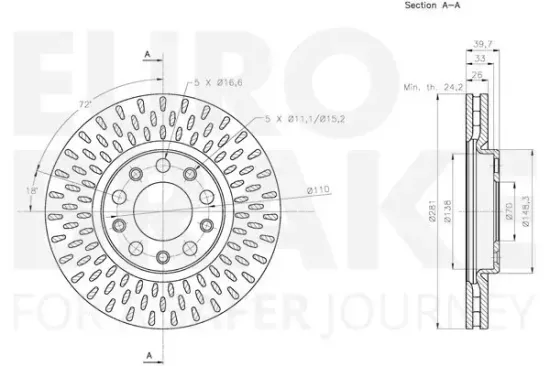 Bremsscheibe EUROBRAKE 5815311034 Bild Bremsscheibe EUROBRAKE 5815311034