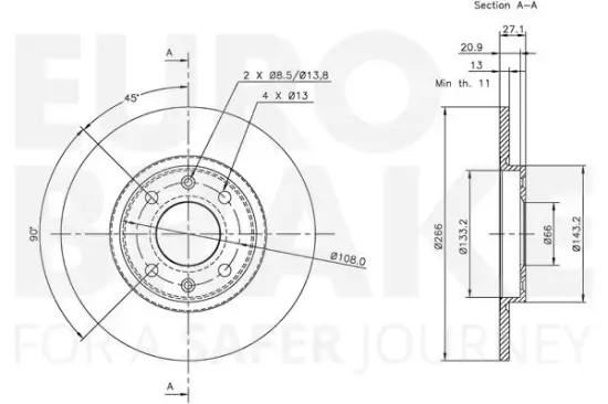 Bremsscheibe Vorderachse EUROBRAKE 5815311925 Bild Bremsscheibe Vorderachse EUROBRAKE 5815311925