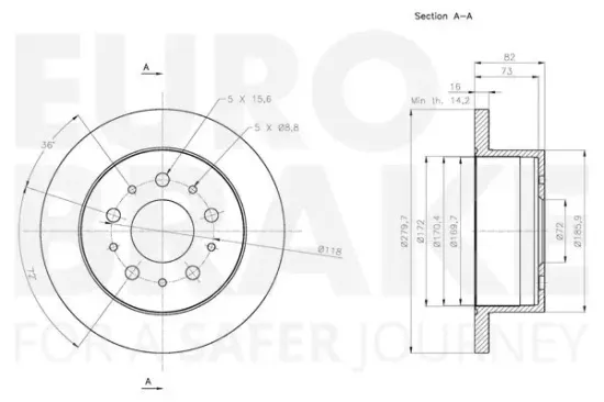 Bremsscheibe EUROBRAKE 5815311944 Bild Bremsscheibe EUROBRAKE 5815311944