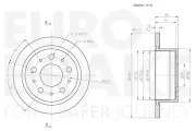 Bremsscheibe Hinterachse EUROBRAKE 58153125101