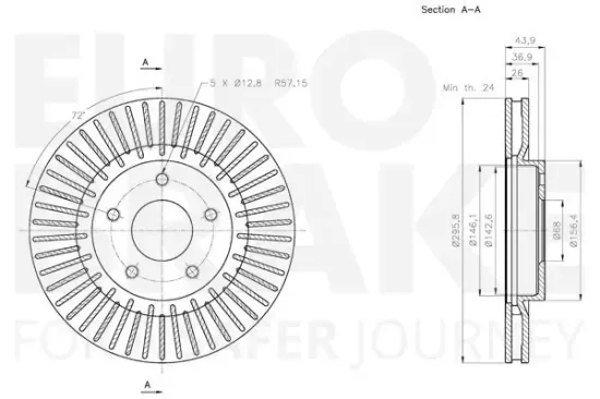 Bremsscheibe Vorderachse EUROBRAKE 5815312272 Bild Bremsscheibe Vorderachse EUROBRAKE 5815312272