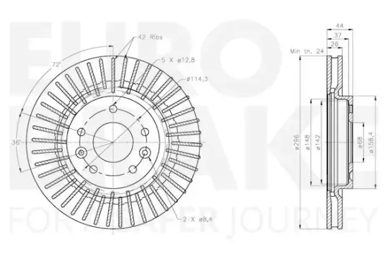 Bremsscheibe EUROBRAKE 5815312290 Bild Bremsscheibe EUROBRAKE 5815312290