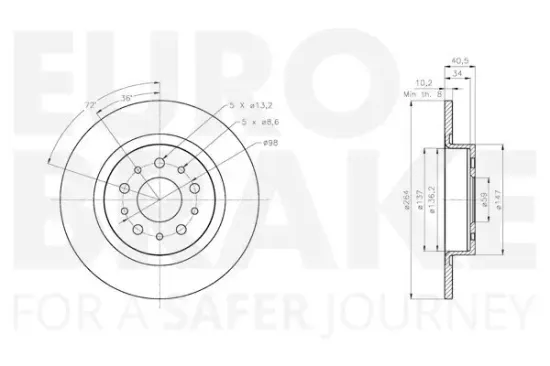 Bremsscheibe EUROBRAKE 5815312369 Bild Bremsscheibe EUROBRAKE 5815312369