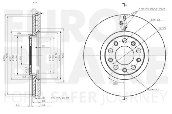 Bremsscheibe EUROBRAKE 5815312370 Bild Bremsscheibe EUROBRAKE 5815312370