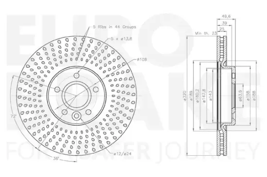 Bremsscheibe EUROBRAKE 58153125105 Bild Bremsscheibe EUROBRAKE 58153125105