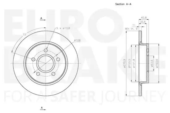 Bremsscheibe EUROBRAKE 5815312584 Bild Bremsscheibe EUROBRAKE 5815312584