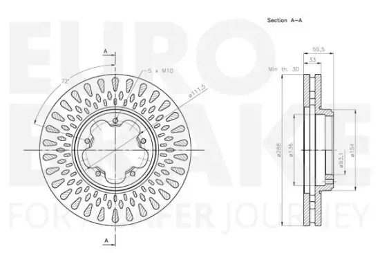 Bremsscheibe EUROBRAKE 5815312589 Bild Bremsscheibe EUROBRAKE 5815312589
