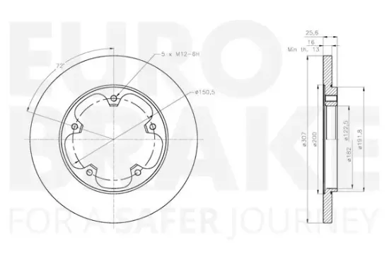 Bremsscheibe EUROBRAKE 5815312595 Bild Bremsscheibe EUROBRAKE 5815312595