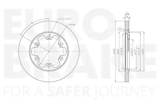 Bremsscheibe EUROBRAKE 5815312596 Bild Bremsscheibe EUROBRAKE 5815312596
