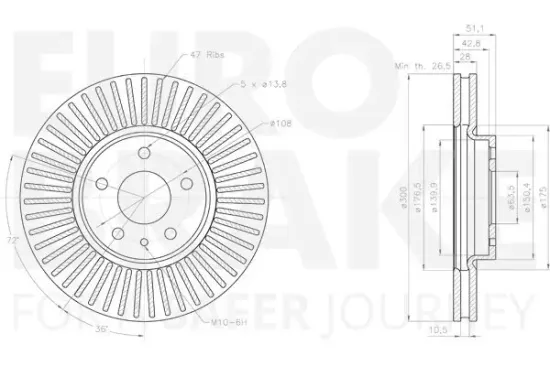 Bremsscheibe Vorderachse EUROBRAKE 5815312599 Bild Bremsscheibe Vorderachse EUROBRAKE 5815312599