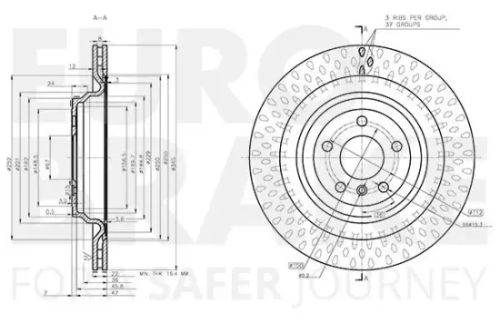 Bremsscheibe EUROBRAKE 58153133143 Bild Bremsscheibe EUROBRAKE 58153133143