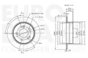Bremsscheibe Hinterachse EUROBRAKE 5815313464