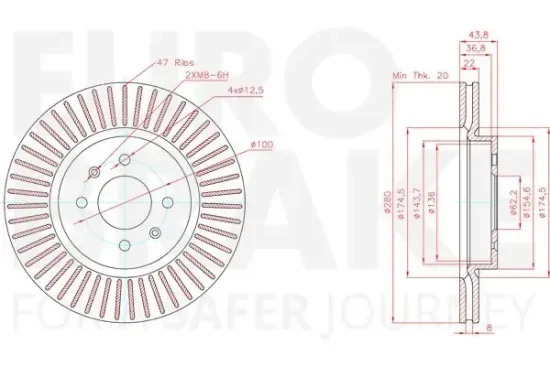 Bremsscheibe EUROBRAKE 5815313457 Bild Bremsscheibe EUROBRAKE 5815313457