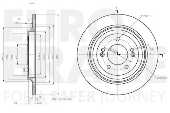 Bremsscheibe EUROBRAKE 5815313459 Bild Bremsscheibe EUROBRAKE 5815313459