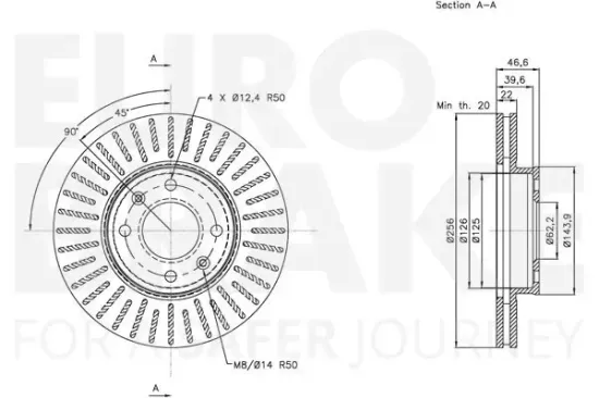 Bremsscheibe Vorderachse EUROBRAKE 5815313523 Bild Bremsscheibe Vorderachse EUROBRAKE 5815313523