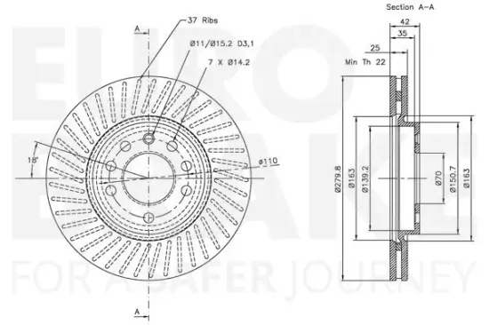 Bremsscheibe EUROBRAKE 5815313630 Bild Bremsscheibe EUROBRAKE 5815313630