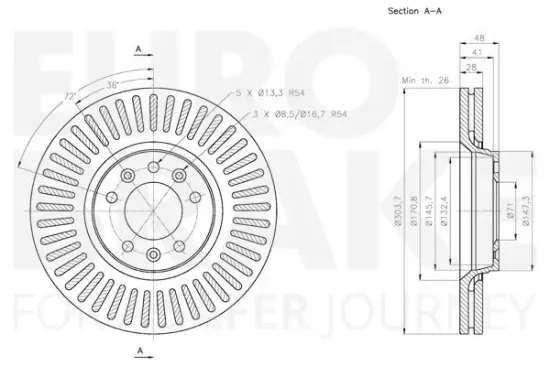 Bremsscheibe EUROBRAKE 5815313734 Bild Bremsscheibe EUROBRAKE 5815313734