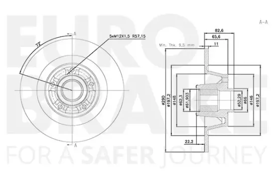 Bremsscheibe EUROBRAKE 58153139110 Bild Bremsscheibe EUROBRAKE 58153139110