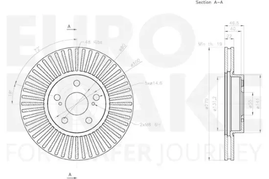 Bremsscheibe Vorderachse EUROBRAKE 58153145132 Bild Bremsscheibe Vorderachse EUROBRAKE 58153145132
