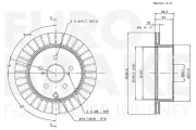 Bremsscheibe Hinterachse EUROBRAKE 58153147175