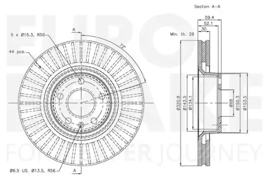 Bremsscheibe EUROBRAKE 5815314768 Bild Bremsscheibe EUROBRAKE 5815314768