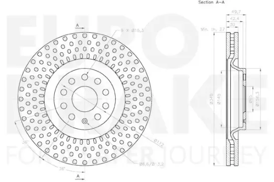 Bremsscheibe EUROBRAKE 58153147141 Bild Bremsscheibe EUROBRAKE 58153147141