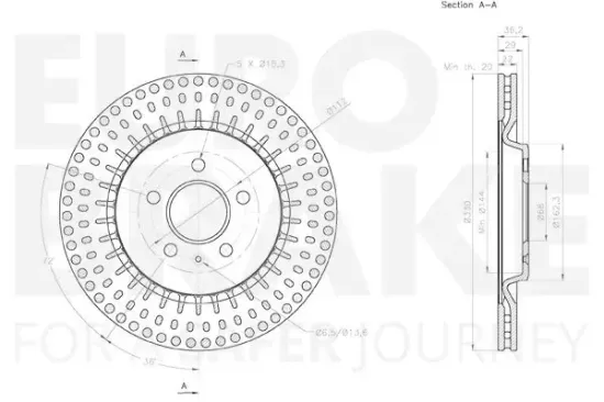 Bremsscheibe EUROBRAKE 58153147156 Bild Bremsscheibe EUROBRAKE 58153147156