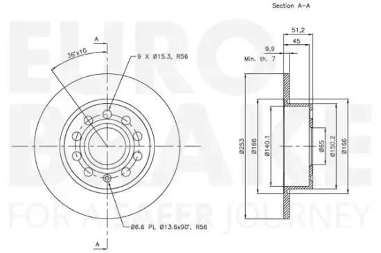 Bremsscheibe EUROBRAKE 5815314789 Bild Bremsscheibe EUROBRAKE 5815314789