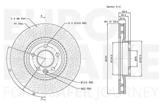 Bremsscheibe EUROBRAKE 5815314796 Bild Bremsscheibe EUROBRAKE 5815314796