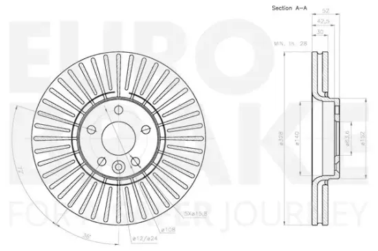 Bremsscheibe Vorderachse EUROBRAKE 5815314860 Bild Bremsscheibe Vorderachse EUROBRAKE 5815314860