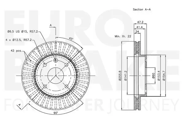 Bremsscheibe Vorderachse EUROBRAKE 5815319966