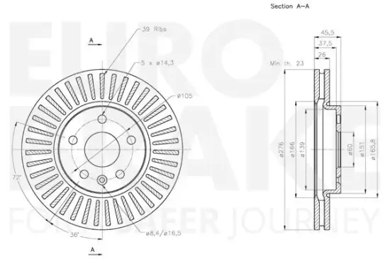 Bremsscheibe EUROBRAKE 5815315013 Bild Bremsscheibe EUROBRAKE 5815315013