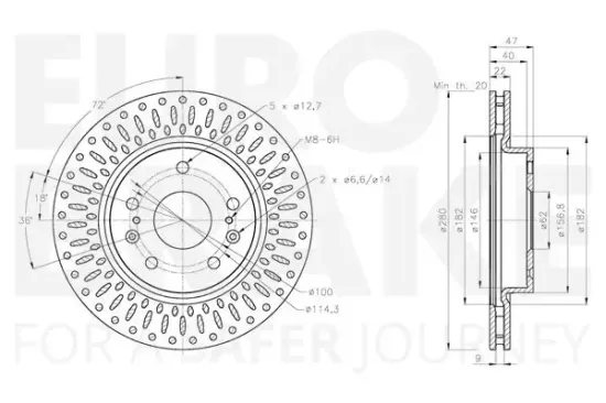 Bremsscheibe Vorderachse EUROBRAKE 5815315231 Bild Bremsscheibe Vorderachse EUROBRAKE 5815315231