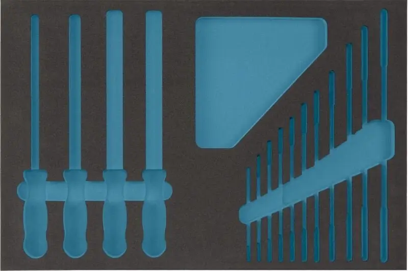 Schaumstoffeinlage, Sortimentskasten HAZET 163-55L Bild Schaumstoffeinlage, Sortimentskasten HAZET 163-55L