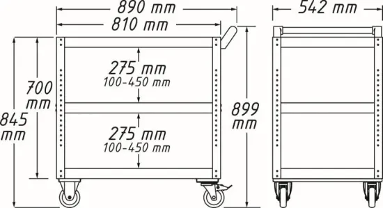Werkstatt-Servicewagen HAZET 167-3 Bild Werkstatt-Servicewagen HAZET 167-3