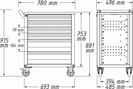 Werkzeugwagen HAZET 177-7 Bild Werkzeugwagen HAZET 177-7
