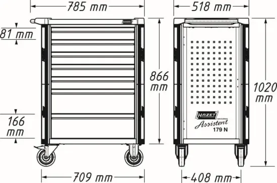Werkzeugwagen HAZET 179N-7/137 Bild Werkzeugwagen HAZET 179N-7/137