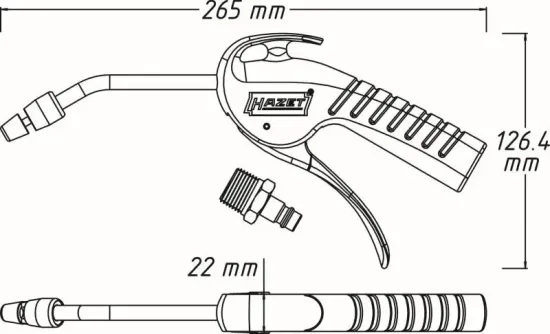 Druckluftpistole HAZET 9040P-4 Bild Druckluftpistole HAZET 9040P-4