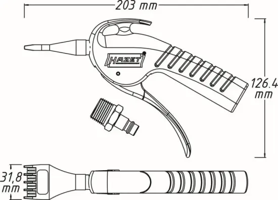 Druckluftpistole HAZET 9040P-5 Bild Druckluftpistole HAZET 9040P-5