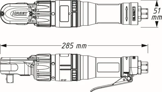 Ratschenschrauber (Druckluft) HAZET 9022-360 Bild Ratschenschrauber (Druckluft) HAZET 9022-360