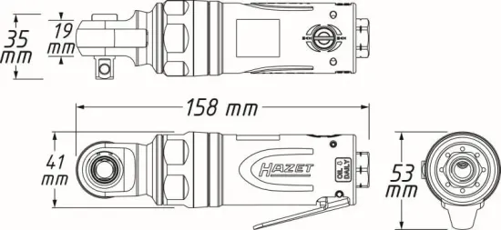 Ratschenschrauber (Druckluft) HAZET 9021SR-1 Bild Ratschenschrauber (Druckluft) HAZET 9021SR-1