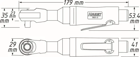 Ratschenschrauber (Druckluft) HAZET 9021-3 Bild Ratschenschrauber (Druckluft) HAZET 9021-3