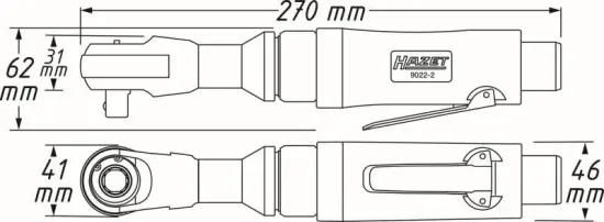 Ratschenschrauber (Druckluft) HAZET 9022-2 Bild Ratschenschrauber (Druckluft) HAZET 9022-2