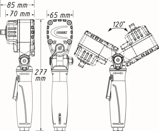 Schlagschrauber (Druckluft) HAZET 9012ATT Bild Schlagschrauber (Druckluft) HAZET 9012ATT