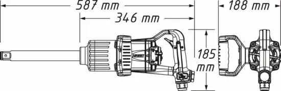 Schlagschrauber (Druckluft) HAZET 9014P-1 Bild Schlagschrauber (Druckluft) HAZET 9014P-1