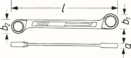 Doppel-Ringschlüssel HAZET 610N-14X15 Bild Doppel-Ringschlüssel HAZET 610N-14X15