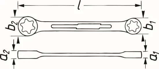Doppel-Ringschlüssel HAZET 609-E6XE8 Bild Doppel-Ringschlüssel HAZET 609-E6XE8
