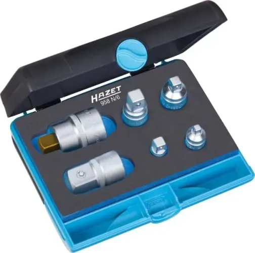 Vergrößerungs-/Reduzieradapter-Satz, Knarre HAZET 958N/6 Bild Vergrößerungs-/Reduzieradapter-Satz, Knarre HAZET 958N/6